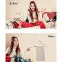 Stock Your Home Folding Clothes Hanger Wall Mounted Retractable Clothes Rack, Aluminum, Easy Installation - White 1 Pack
