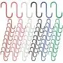 Wellmax S Hooks for Hanging, Heavy Duty S Shaped Hooks, Colored Metal S Hook Set for Hanging Plants, Closet, Kitchen, Pot Rack, and pots and Pans. 5 inches Long and 6mm Thick