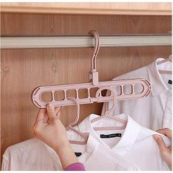 10pcs Random Color Space Saver Hangers Wonder Magic Clothes Hangers Closet Organizer Hook Rack