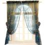 EleCharm 1Pair Curtain Drapery Holdbacks Clothes Hanger Rose Pattern Wall Hooks (Black)
