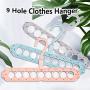 Clothes Hanger, 9 Hole Multifunction 360° Rotate Hangers Creative Foldable Storage Racks Closet Organizer(Grey)