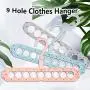 Clothes Hanger, 9 Hole Multifunction 360° Rotate Hangers Creative Foldable Storage Racks Closet Organizer(Grey) Clothes Hanger, 9 Hole Multifunction 360° Rotate Hangers Creative Foldable Storage Racks Closet Organizer(Grey)