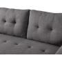 LILOLA Lucca Gray Linen Reversible Sleeper Sofa Storage Chaise