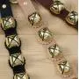 Gold Arctic Sleigh Bell Leather Strap Hanger Door Chimes / Dog Potty Training_FREE SHIPPING Gold Arctic Sleigh Bell Leather Strap Hanger Door Chimes / Dog Potty Training_FREE SHIPPING