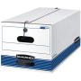 Bankers Boxes STOR/File Medium Duty Storage Boxes, FastFold, String and Button, Letter, 4 Pack (0070403)