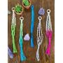 Macrame Mini Plant Hanger Car Rearview Mirror Charm