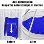 Drying Rack Net 2 Layers Collapsible Mesh Basket Dryer Net White Mesh Clothes Hanging Dryer Rack with Zipper Opening for Lingerie Underwears Woollen Sweater Garments Plush Hanger Rack-Round Zipper