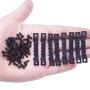 BronaGrand 100pcs Sawtooth Picture Photo Frame Mount Hanging Hangers Double Hole with 200pcs Screws,Black