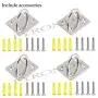 FYRONDY Screws Mount Stainless Steel Ceiling Hook Hanger ( 4 in pack )