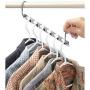 10Pcs Clothes Hanger Holders Save Space Wardrobe Clothing Organizer Racks Hangers for Clothes