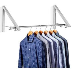 Aluminum Clothes Hanging System Wall Mounted Folding Clothes Hanger Retractable Easy Installation Home Storage Organizer (2)