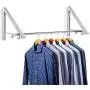 Aluminum Clothes Hanging System Wall Mounted Folding Clothes Hanger Retractable Easy Installation Home Storage Organizer (2)