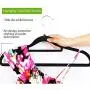 Yaheetech Premium Velvet Flocked Hangers 100 Pack Non Slip Black Clothes Suit Hangers Hook Swivel 360 Ultra Thin