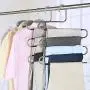 BKONY Pants Hangers Non Slip Updated S-Shaped 5 Layers Hangers Closet Space Saver for Jeans Scarf Tie Clothes (5-Pack) BKONY Pants Hangers Non Slip Updated S-Shaped 5 Layers Hangers Closet Space Saver for Jeans Scarf Tie Clothes (5-Pack)