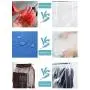 Ruibo Clear Garment Rack Cover Dustproof Clothes Rack Cover with 2 Durable Zipper/Clothing Waterproof Protector (L:71x20x60 inch)