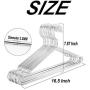 GNSDA 20 Pack Stainless Steel Clothes Hangers Strong Metal Coat Hangers Wire Hangers Suit Hangers - 16.5 Inch - Wire Hangers Clothes