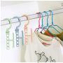 10PC Random Color Coat Hangers for Clothes Creative Rotating Handle 5-Hole Windproof Hanger Baby Kids Wardrobe Classification Decoration