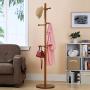 TD Rubber Solid Wood Coat Racks Landing Bedroom New Type Clothes Hanger Hangers Creative Bag Rack