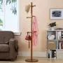 TD Rubber Solid Wood Coat Racks Landing Bedroom New Type Clothes Hanger Hangers Creative Bag Rack