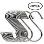 20x Stainless S Hooks Kitchen Pot Pan Hanging Hanger Clothes Storage Rack (Silver) 20x Stainless S Hooks Kitchen Pot Pan Hanging Hanger Clothes Storage Rack (Silver)