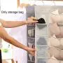 2 Pack Closet Hanging Organizer with 30 Mesh Pockets & Rotating Metal Hanger,Dual Sided Wall Shelf Wardrobe Storage Bags,Oxford Cloth Space Saver Bag for Bra Underwear Underpants Socks by HIN 2 Pack Closet Hanging Organizer with 30 Mesh Pockets & Rotating Metal Hanger,Dual Sided Wall Shelf Wardrobe Storage Bags,Oxford Cloth Space Saver Bag for Bra Underwear Underpants Socks by HIN