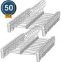 NORTHERN BROTHERS Pants Hangers with Clips, 50 Pcs Metal Skirt Hangers with Clips Trouser Bulk Clip Hangers for Pants