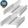 NORTHERN BROTHERS Pants Hangers with Clips, 50 Pcs Metal Skirt Hangers with Clips Trouser Bulk Clip Hangers for Pants