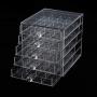 CUTICATE Transparent Jewelry Storage Organizer Container Acrylic Boxes with 100 Grids for Sorting Earrings, Rings, Beads and Other Mini Goods