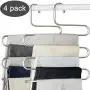 Pants Hangers S-Shape Trousers Hangers Stainless Steel Clothes Hangers Space Saving Closet Organizer for Pants Jeans Scarf (4-Pieces) Pants Hangers S-Shape Trousers Hangers Stainless Steel Clothes Hangers Space Saving Closet Organizer for Pants Jeans Scarf (4-Pieces)