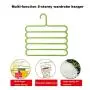 Unitedheart Unique 5 Layers Racks Multifunctional Scarf Tie Wardrobe Hanger Rack Skid Trousers Hanger Clothes Hanger Pressure Gauge