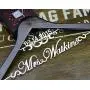 Bridal hangers for wedding dress, Hangers personalized for bride, Mrs hangers for wedding dress EL002