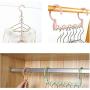 10pcs Random Color Multi-Functional Clothes Hanger Portable Home Rack Various Clothes Adjustable Clothes Porous Hook Magic Space Saver Device