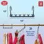 Wonder Hanger Max Improved, Pack of 6?Triples The Closet Space for Easy, Effortless, Wrinkle-Free Clothes, Comes Fully Assembled, Grey