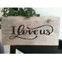 PERSONALIZED I LOVE US, Custom Handcrafted 14 x 7 Wood Sign with Weathered Finish, INCLUDES SAW TOOTH HANGER, WEDDING GIFT, RUSTIC COUNTRY DECOR, BIRTHDAY GIFT, by Heartland Country Decor PERSONALIZED I LOVE US, Custom Handcrafted 14 x 7 Wood Sign with Weathered Finish, INCLUDES SAW TOOTH HANGER, WEDDING GIFT, RUSTIC COUNTRY DECOR, BIRTHDAY GIFT, by Heartland Country Decor