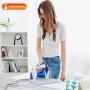 ZZYJYALG Garment Ironing Machine Plastic Metal Handheld Household Transparent Water Tank Large Capacity High Temperature Cotton Linen Blended Polyester Portable Foldable Travel (Blue)