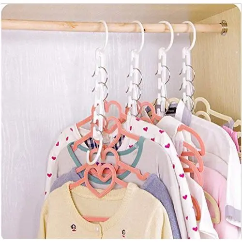 10pcs 3D Space Saving Space Hanger Clothes Hanger Hook