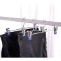 Cabilock Clothes Hanger 6Pcs 28cm Stainless Steel Nano Trousers Clips Adjustable Clip Distance Clothes Hangers Non-Slip Laundry Racks