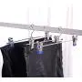Cabilock Clothes Hanger 6Pcs 28cm Stainless Steel Nano Trousers Clips Adjustable Clip Distance Clothes Hangers Non-Slip Laundry Racks