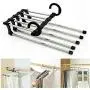 5pcs Random Color Multifunction 5 in 1 Pant Rack Shelves Stainless Steel Clothes Hangers Multi-Functional Wardrobe Magic Hanger 5pcs Random Color Multifunction 5 in 1 Pant Rack Shelves Stainless Steel Clothes Hangers Multi-Functional Wardrobe Magic Hanger