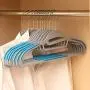 BEIQIHHY Hanger Clothing Support Non-Slip Non-Marking Plastic Multi-Purpose Drying Dry and Wet 20, Orange