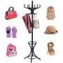 ZKYMJ Wood Stand hat Coat Coat Rack Hanging Bag Hanger Tree 12 Hook with Umbrella Stand Modern Hanger Clothes (Color : D)