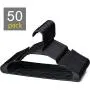 HOUSE DAY Plastic Hangers-50 Pack-Plastic Clothes Hangers for Skirt Suit Coat, Standard Tubular Plastic Hangers for Clothes (50 Black) (Renewed) HOUSE DAY Plastic Hangers-50 Pack-Plastic Clothes Hangers for Skirt Suit Coat, Standard Tubular Plastic Hangers for Clothes (50 Black) (Renewed)