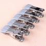 Cabilock Clothes pin 20pcs Stainless Steel Clothes Pins Windproof Antiskid Metal Clothes Clips Clothes Drying Hanger Peg Clamp (Random Color)