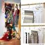 Evanee S-Type Stainless Steel Clothes Pants Hangers with 5 Layers Storage Rack Space Saving for Pants Jeans Scarf Hanging [4 Pack]