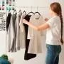 HOUSE DAY Premium Velvet Hangers - 50 Pack No Shoulder Bumps Suit Hangers with Chrome Hooks,Non Slip Space Saving Clothes Hangers,Heavyduty,Rounded Hangers for Coat,Jackets,Pants,Shirts,Black HOUSE DAY Premium Velvet Hangers - 50 Pack No Shoulder Bumps Suit Hangers with Chrome Hooks,Non Slip Space Saving Clothes Hangers,Heavyduty,Rounded Hangers for Coat,Jackets,Pants,Shirts,Black