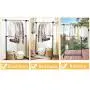 Tangkula Rolling Garment Rack, Clothes Racks Organizer, Adjustable Double Rod Garment Rack Clothes Hanger Stand Organizer