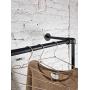 Wall Mounted Industrial Pipe Clothes Hanger Rack Double Rail Vintage Commercial Grade Garment Rack Perfect for Clothing Store Display
