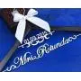 Bridal hangers for wedding dress, Hangers personalized for bride, Mrs hangers for wedding dress EL002