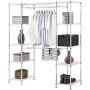 CoziNest Expandable Closet Organizer Free Standing Clothes Hanger Rack Shelves Heavy Duty