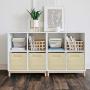 Foldable Storage Cubes Bins Organizer, 13x13in, Beige